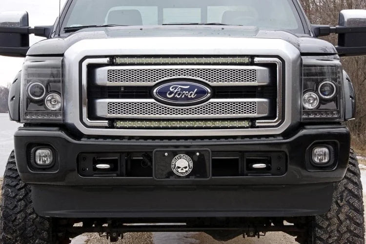 Rough Country LED Light Kit | Grill Mount | 30" Black Single Row Pair | Ford F-250/F-350 Super Duty (11-16) 70771 - Instal...