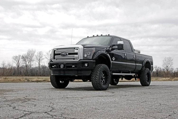 Rough Country LED Light Kit | Grill Mount | 30" Black Single Row Pair | Ford F-250/F-350 Super Duty (11-16) 70771 - Kit Co...
