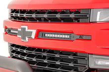 Load image into Gallery viewer, Rough Country LED Light Kit | Grille Mount | 10" Chrome Slimline Pair | Chevy Silverado 1500 (19-22) 70818 - Side View