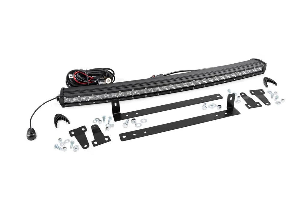 Rough Country LED Light Kit | Grille Mount | 30" Chrome Single Row | Ford F-150 (09-14) 70659 - Kit Contents