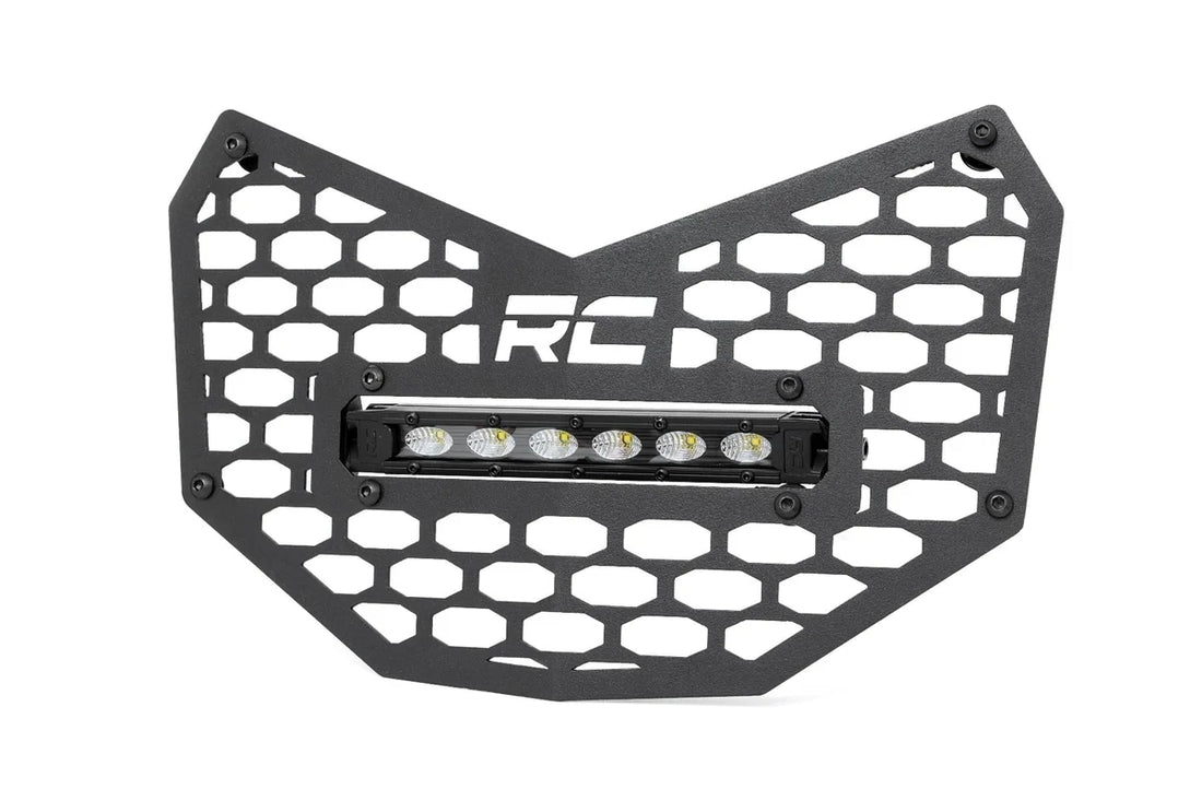 Rough Country LED Light Kit | Grille Mount | 6" Black Slimline | Can-Am Maverick X3 97022 - Side View
