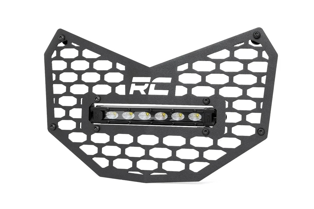 Rough Country LED Light Kit | Grille Mount | 6" Black Slimline | Can-Am Maverick X3 97022 - Side View
