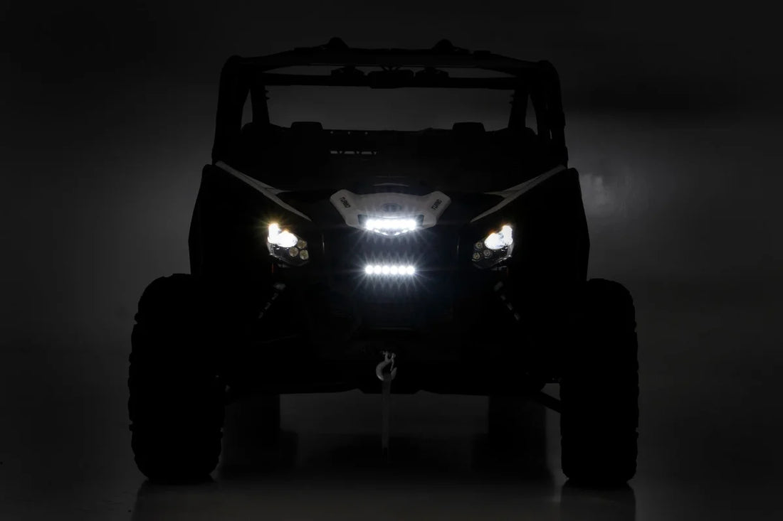 Rough Country LED Light Kit | Grille Mount | 6" Black Slimline | Can-Am Maverick X3 97022 - Additional View 5