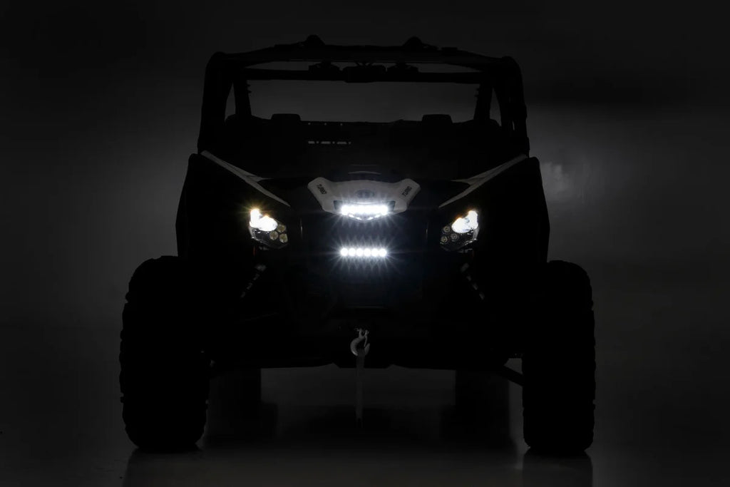 Rough Country LED Light Kit | Grille Mount | 6" Black Slimline | Can-Am Maverick X3 97022 - Additional View 5