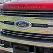 Load image into Gallery viewer, Rough Country LED Light Kit | Grille Mount | 8" Black Pair | Ford F-250 Super Duty (17-19) 70697 - Installation View