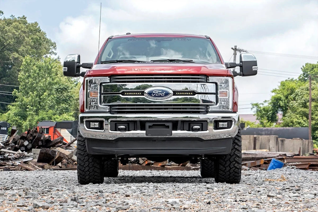 Rough Country LED Light Kit | Grille Mount | 8" Black Pair | Ford F-250 Super Duty (17-19) 70697 - Kit Contents