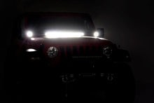Load image into Gallery viewer, Rough Country LED Light Kit | Hinge Mount | 2" Black Pair | Amber DRL | Jeep Gladiator JT/Wrangler JL (18-24) 70052DRLA - ...
