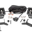Load image into Gallery viewer, Rough Country LED Light Kit | Hinge Mount | 2" Black Pair | White DRL | Jeep Gladiator JT/Wrangler JL (18-24) 70052DRL - M...