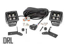 Load image into Gallery viewer, Rough Country LED Light Kit | Hinge Mount | 2" Black Pair | White DRL | Jeep Gladiator JT/Wrangler JL (18-24) 70052DRL - M...