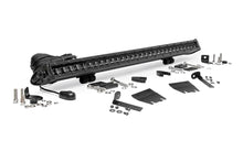 Load image into Gallery viewer, Rough Country LED Light Kit | Hood Mount | 30" Black Single Row | Jeep Gladiator JT/Wrangler JL (18-24) 70054 - Mounting View