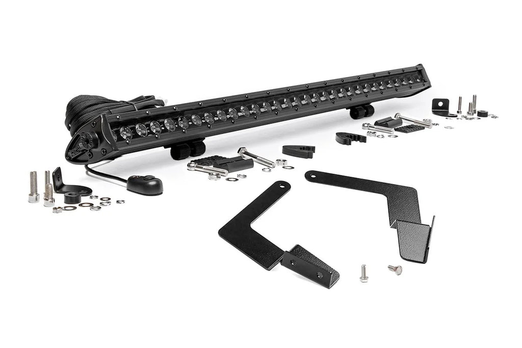 Rough Country LED Light Kit | Lower Grille Mount | 30" Black Single Row | Toyota Tacoma (16-23) 70668 - Main Product View