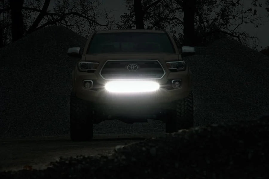 Rough Country LED Light Kit | Lower Grille Mount | 30" Black Single Row | Toyota Tacoma (16-23) 70668 - Front View