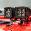 Load image into Gallery viewer, Rough Country LED Light Kit | Quad | Cowl Mount | 2" Black | Amber DRL | Jeep Gladiator JT/Wrangler JL (18-24) 70823 - Bac...