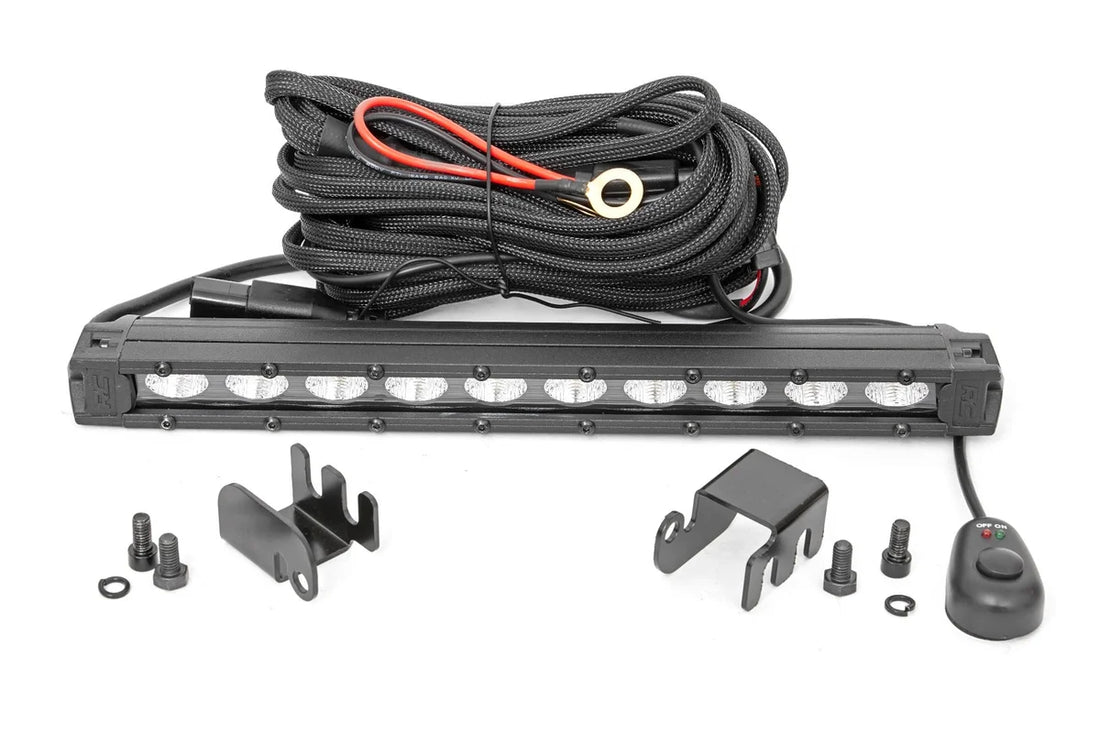 Rough Country LED Light Kit | Rear Mount | 10" Black Slimline | Honda Talon 92027 - Rear View