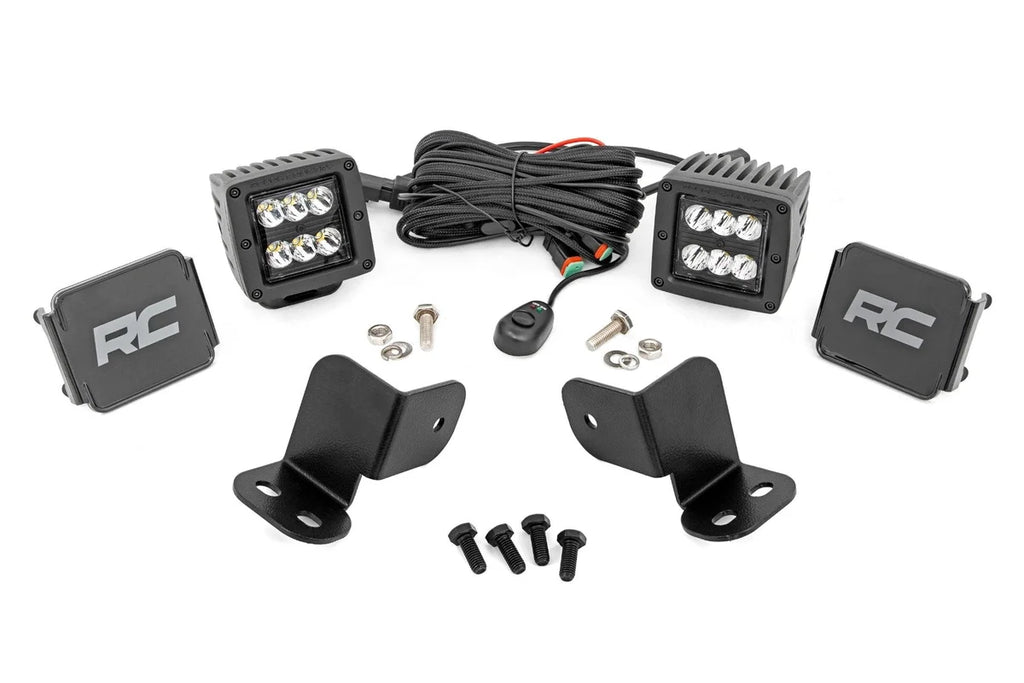 Rough Country LED Light Kit | Rear Mount | 2" Black Pair | Segway 570 F - Rear View