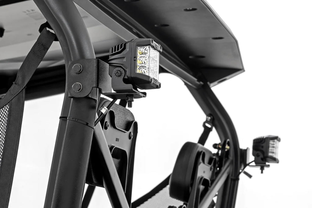 Rough Country LED Light Kit | Rear Mount | 3" Chrome Pair | Wide Angle | Segway 570 F - Side View