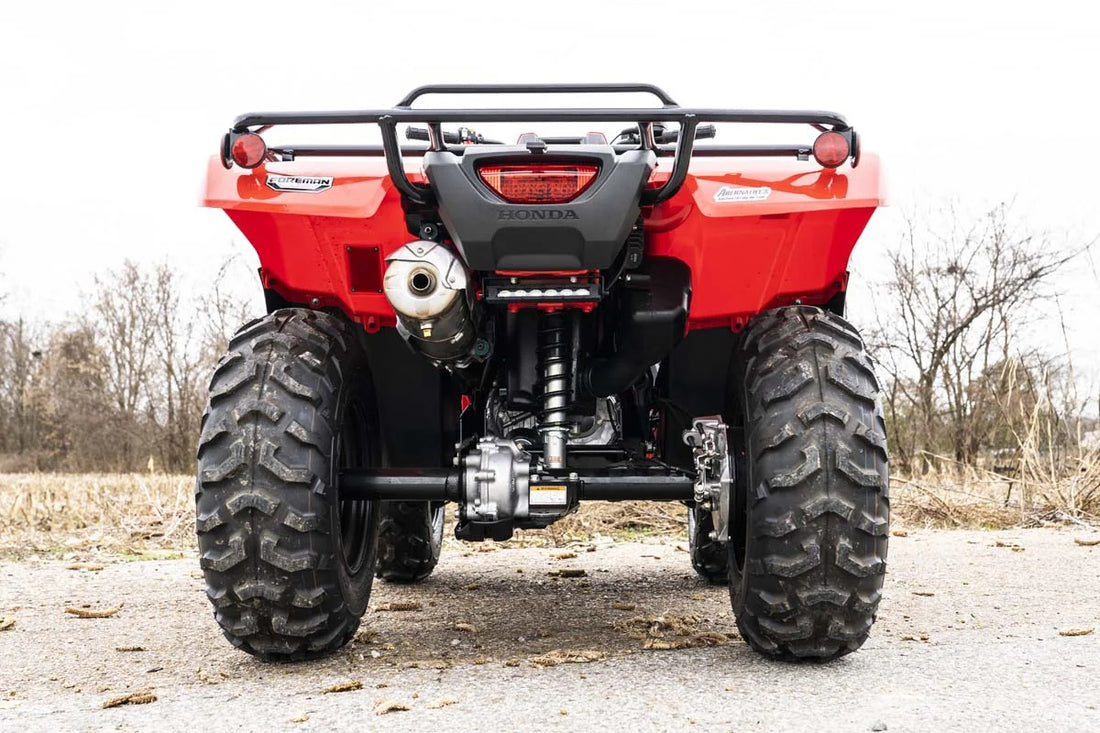 Rough Country LED Light Kit | Rear Mount | 6" Black Slimline | Honda Foreman 500 92018 - Installation View