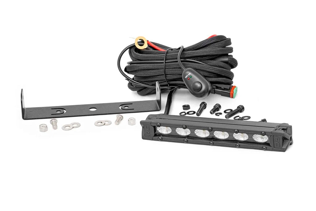 Rough Country LED Light Kit | Rear Mount | 6" Black Slimline | Honda Foreman 500 92018 - Rear View