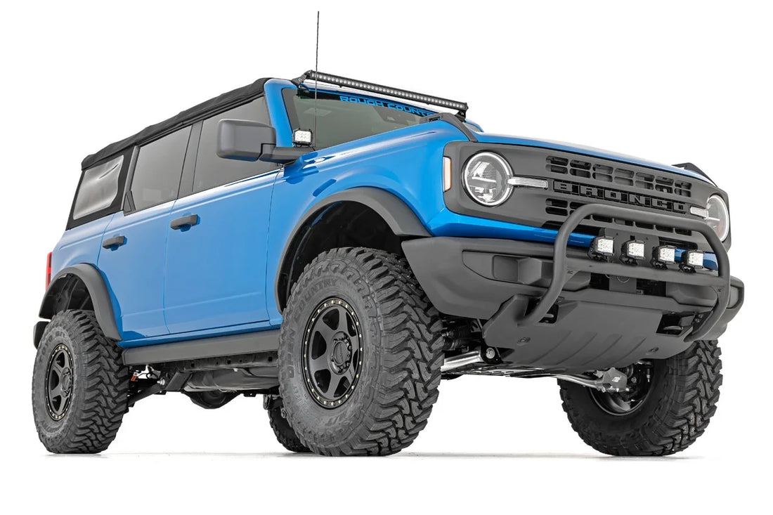 Rough Country LED Light Kit | Upper Windshield | 40" Black Single Row | Ford Bronco (21-24) 71041 - Back View