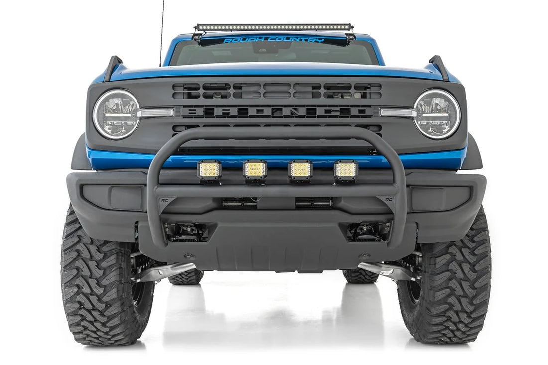 Rough Country LED Light Kit | Upper Windshield | 40" Black Single Row | Ford Bronco (21-24) 71041 - Installation View