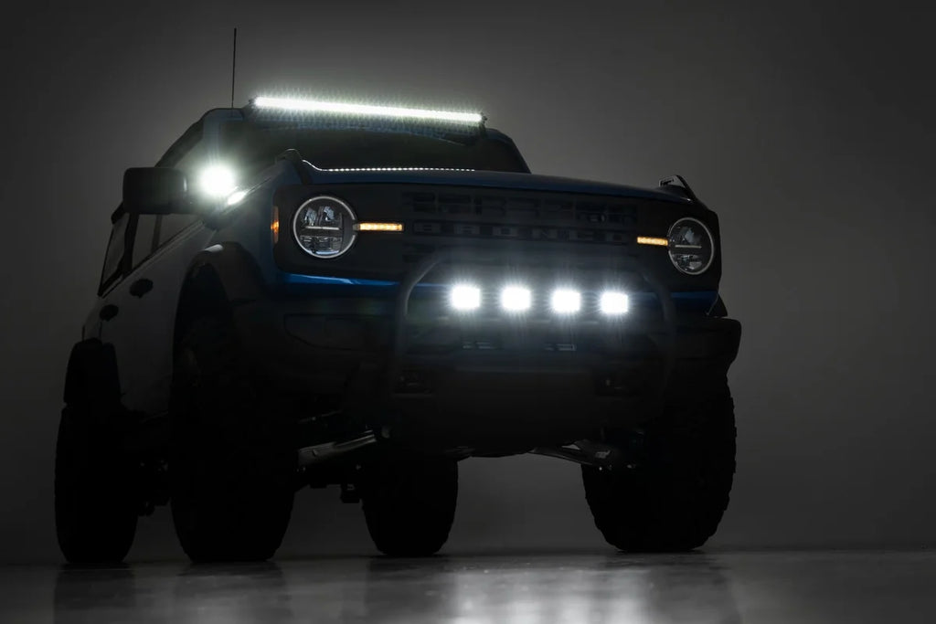 Rough Country LED Light Kit | Upper Windshield | 40" Black Single Row | Ford Bronco (21-24) 71041 - Additional View 5