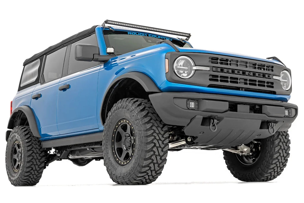 Rough Country LED Light Kit | Upper Windshield | 50" Spectrum Single Row | Ford Bronco (21-24) 82043 - Installation View