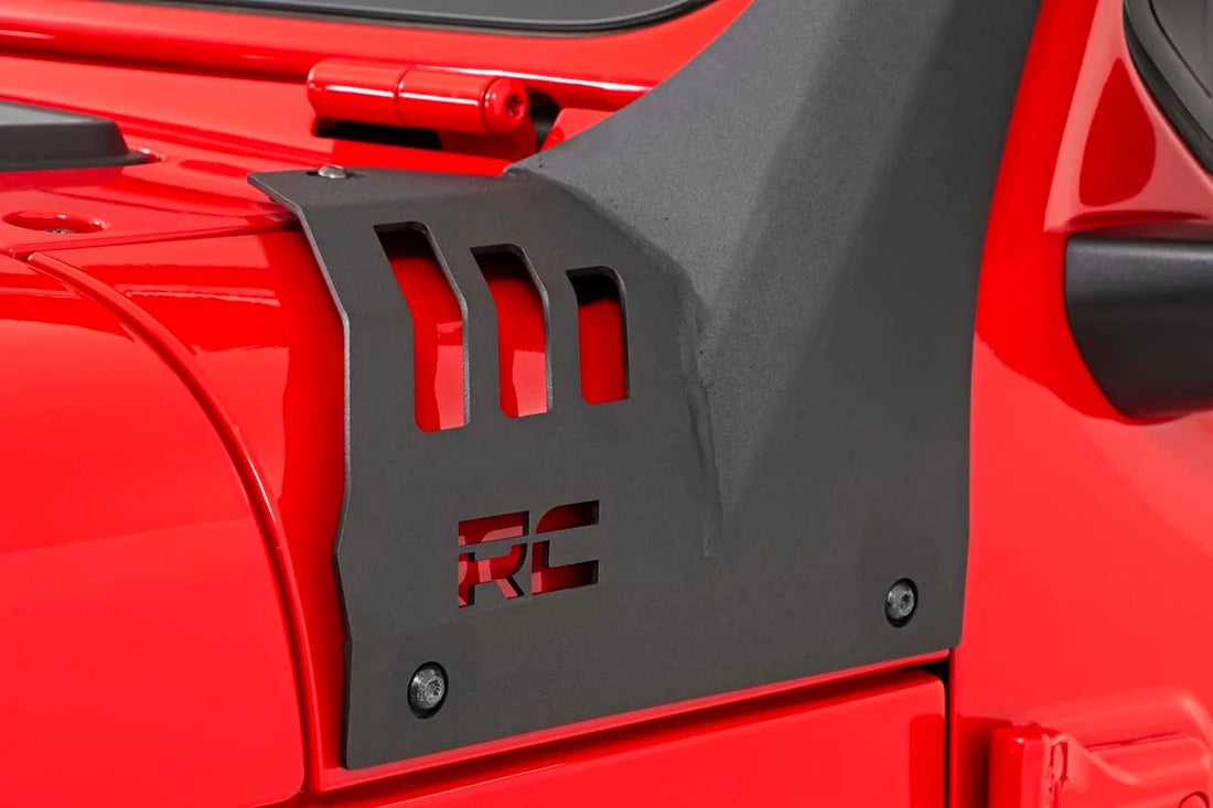 Rough Country LED Light Kit | Windshield | 50" BLK Single Row | WHT DRL | Jeep Gladiator JT/Wrangler JL (18-24) 70066 - Ba...