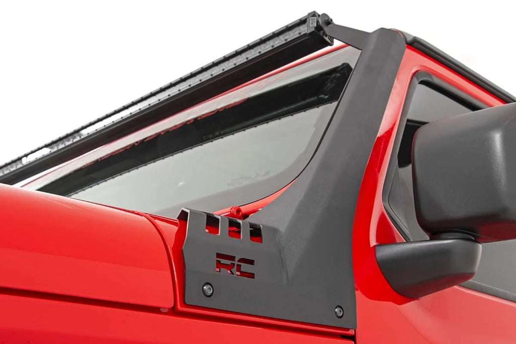 Rough Country LED Light Kit | Windshield | 50" Spectrum Dual Row | Jeep Gladiator JT/Wrangler JL (18-24) 80069 - Installat...