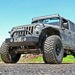 Load image into Gallery viewer, Rough Country LED Light Kit | Windshield Mount | 50" Black Dual Row | Jeep Wrangler JK (07-18) 70504BL - Installation View