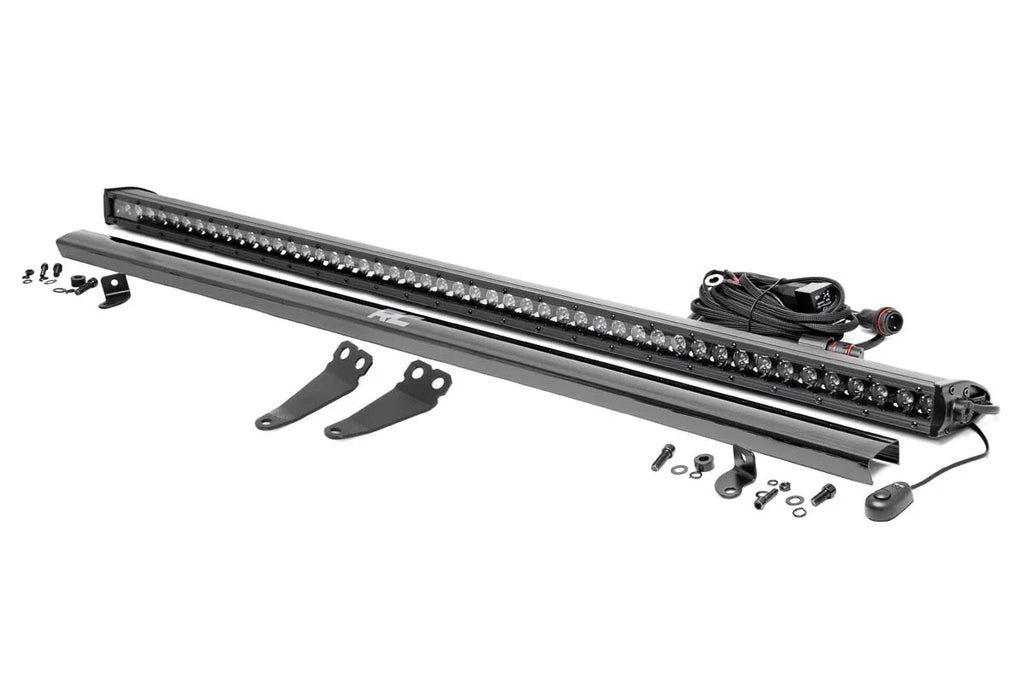 Rough Country LED Light | Lower Windshield | 50" Black Single Row | Polaris General/General XP 93034 - Main Product View