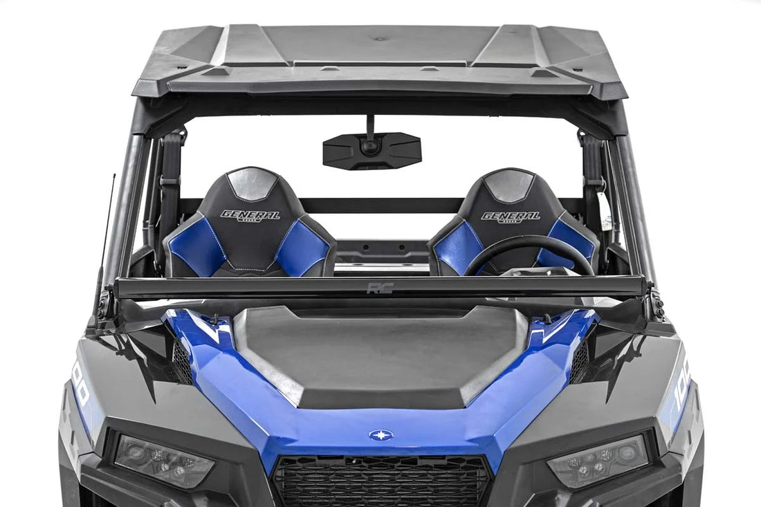 Rough Country LED Light | Lower Windshield | 50" Black Single Row | Polaris General/General XP 93034 - Side View