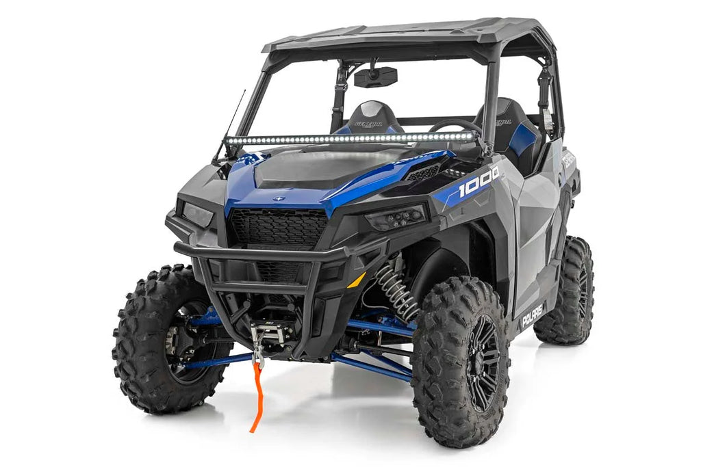 Rough Country LED Light | Lower Windshield | 50" Black Single Row | Polaris General/General XP 93034 - Installation View