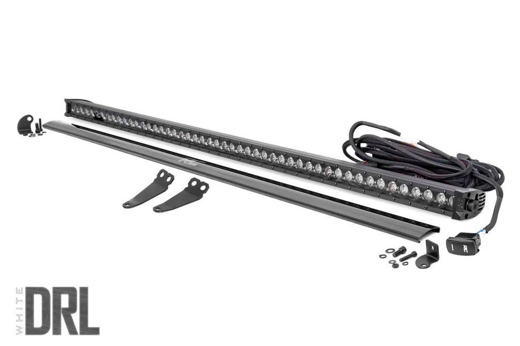 Rough Country LED Light | Lower Windshield | 50" Black Single Row | White DRL | Polaris General/General XP 93035 - Main Pr...