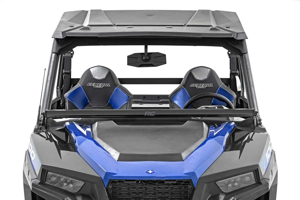 Rough Country LED Light | Lower Windshield | 50" Black Single Row | White DRL | Polaris General/General XP 93035 - Side View