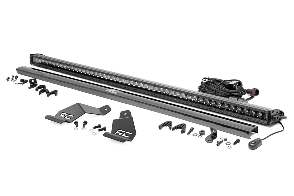 Rough Country LED Light Mount | 50" Black Single Row | CFMOTO UFORCE U10 Pro 71213 - Front View