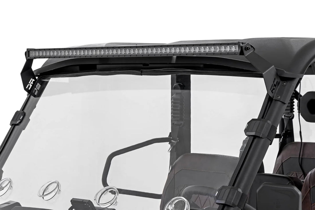 Rough Country LED Light Mount | 50" Black Single Row | CFMOTO UFORCE U10 Pro 71213 - Installation View