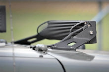 Load image into Gallery viewer, Rough Country LED Light Mount | Hood | 20" | Jeep Wrangler JK/Wrangler Unlimited  (07-18) 70533 - Installation View