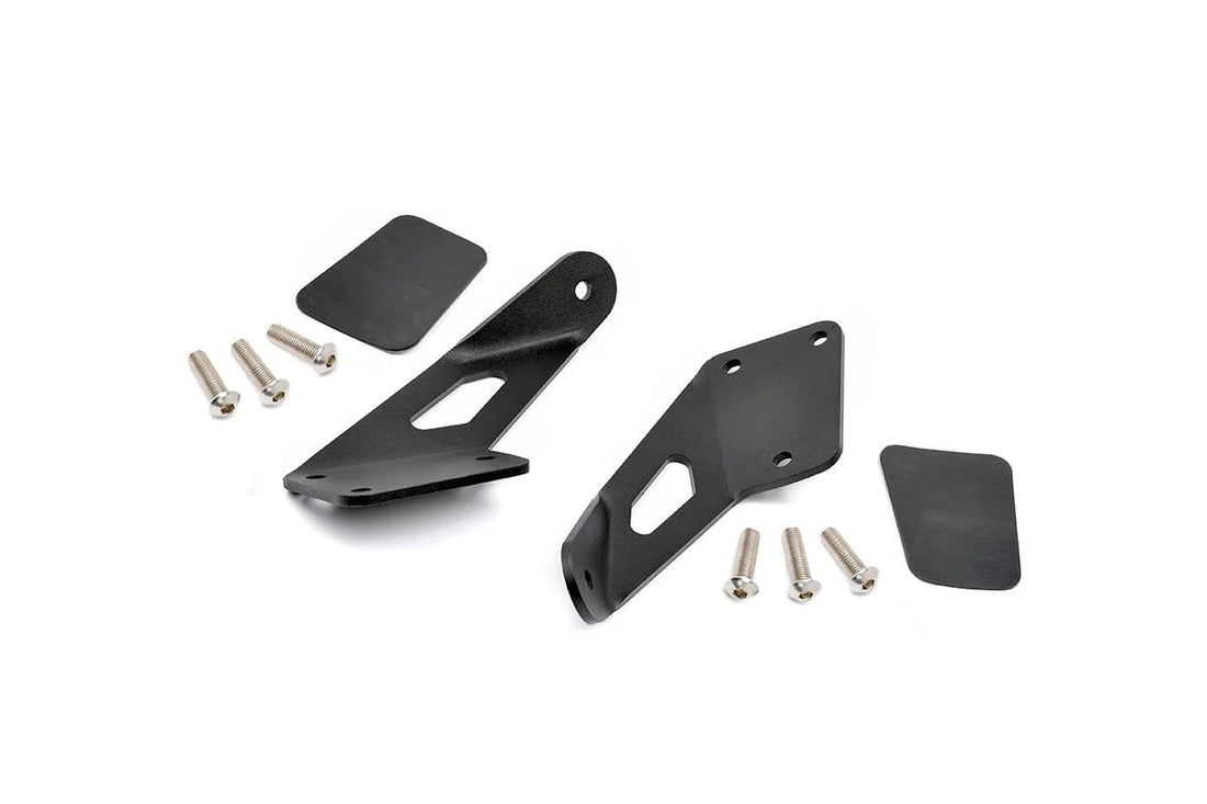 Rough Country LED Light Mount | Hood | 20" | Jeep Wrangler TJ (97-06)/Wrangler Unlimited (04-06) 70210 - Mounting View