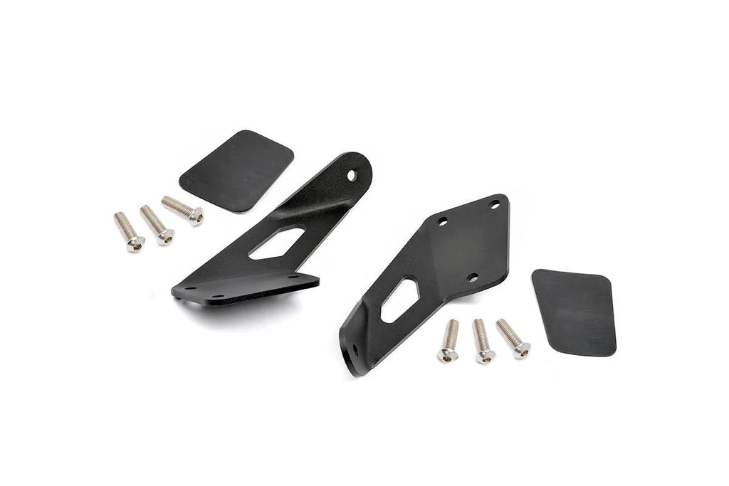 Rough Country LED Light Mount | Hood | 20" | Jeep Wrangler TJ (97-06)/Wrangler Unlimited (04-06) 70210 - Mounting View
