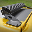 Load image into Gallery viewer, Rough Country LED Light Mount | Hood | 20" | Jeep Wrangler TJ (97-06)/Wrangler Unlimited (04-06) 70210 - Installation View