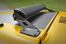 Load image into Gallery viewer, Rough Country LED Light Mount | Hood | 20" | Jeep Wrangler TJ (97-06)/Wrangler Unlimited (04-06) 70210 - Installation View