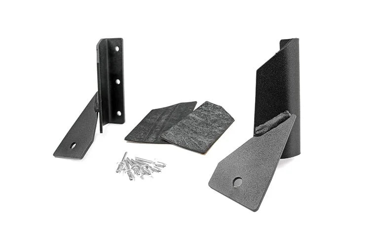 Rough Country LED Light Mount | Lower A-Pillar | Pod Pair | Jeep Cherokee XJ 2WD/4WD (84-01) 70525 - Mounting View