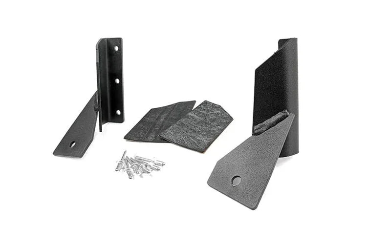 Rough Country LED Light Mount | Lower A-Pillar | Pod Pair | Jeep Cherokee XJ 2WD/4WD (84-01) 70525 - Mounting View