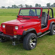 Load image into Gallery viewer, Rough Country LED Light Mount | Lower Windshield | Pod Pair | Jeep Wrangler YJ 4WD (87-95) 70510 - Installation View