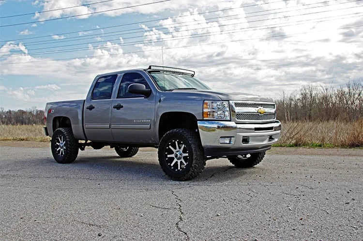 Rough Country LED Light Mount | Upper Windshield | 50" Curved | Chevy/GMC 1500/1500 SUV/2500HD/3500HD (07-14) 70507 - Inst...