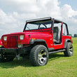 Load image into Gallery viewer, Rough Country LED Light Mount | Upper Windshield | 50" Straight | Jeep Wrangler YJ (87-95) 70508 - Installation View