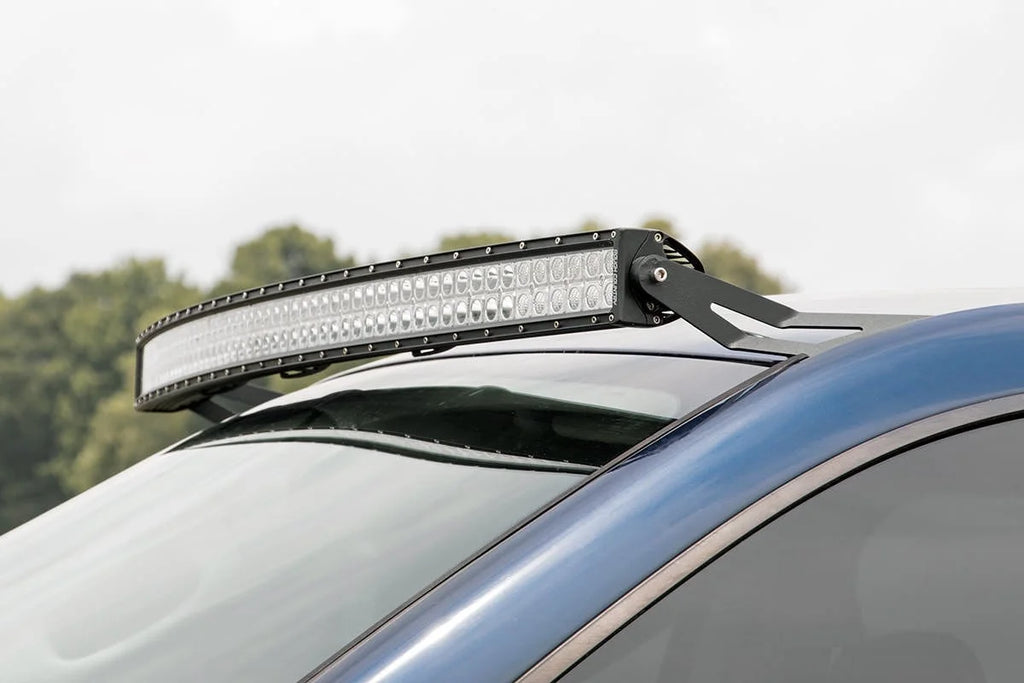 Rough Country LED Light Mount | Upper Windshield | 54" Curved | Dodge 1500 2WD/4WD (02-08) 70538 - Installation View