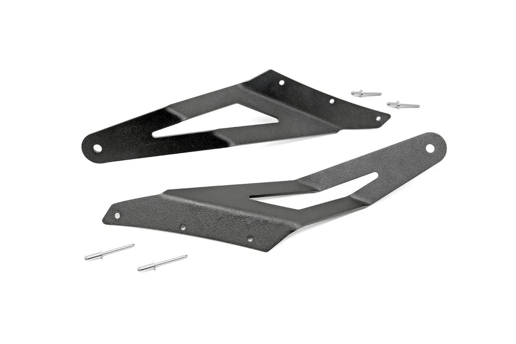 Rough Country LED Light Mount | Upper Windshield | 54" Curved | Dodge 1500 2WD/4WD (02-08) 70538 - Mounting View