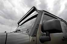 Load image into Gallery viewer, Rough Country LED Light Mounts | Upper Windshield | 50" 70504 fits 2007-2017 Jeep Wrangler - Installation View