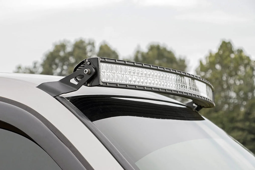 Rough Country LED Light Mounts | Upper Windshield | 54" Curved | Chevy/GMC 1500 (99-06 & Classic) 70539 - Installation View